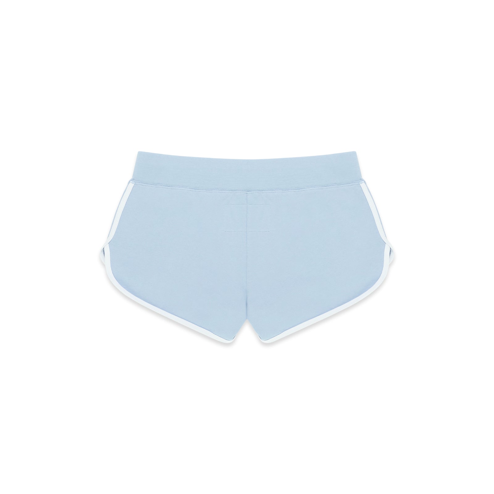 Light blue SP5 WIDE BOXER shorts with white trim, soft material, and elastic waistband.