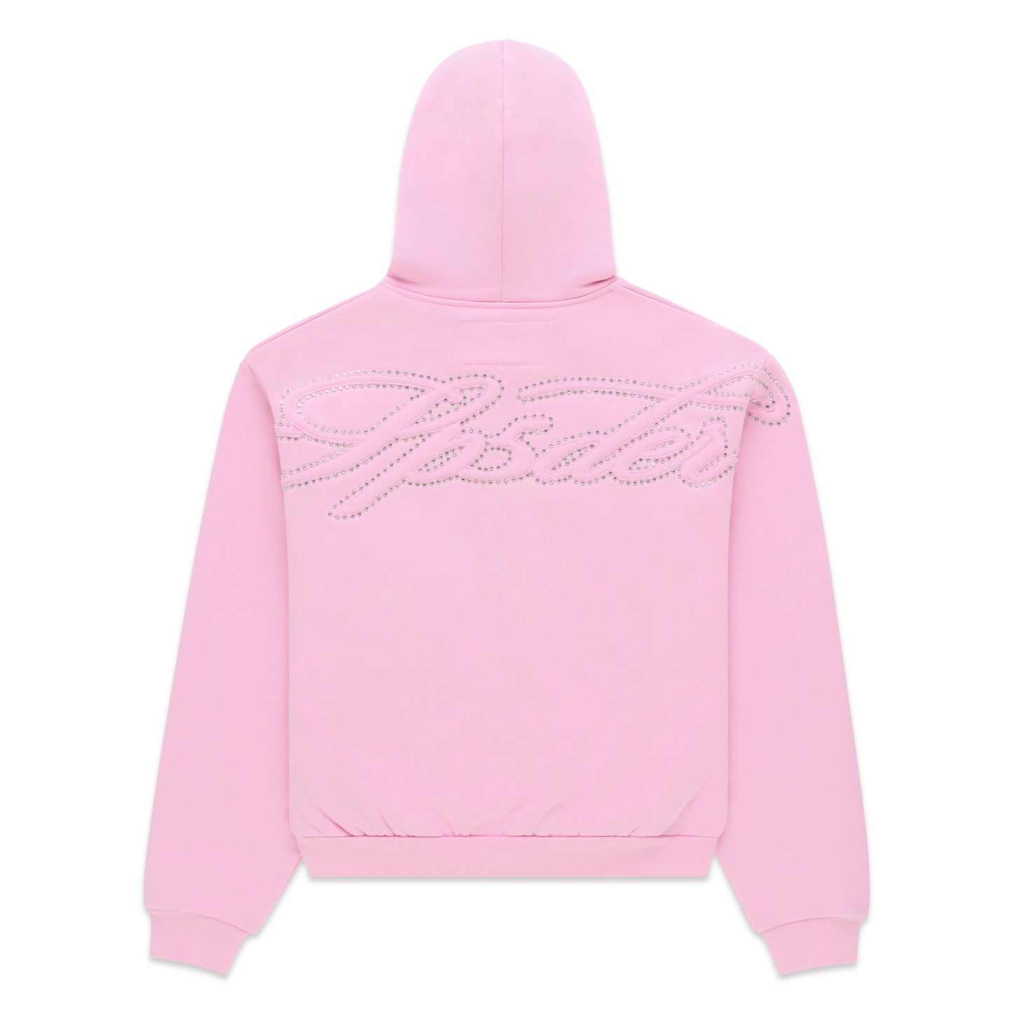 RHINESTONE SCRIPT ZIP HOODIE