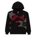 BLACK BIG STAR FULL ZIP HOODIE
