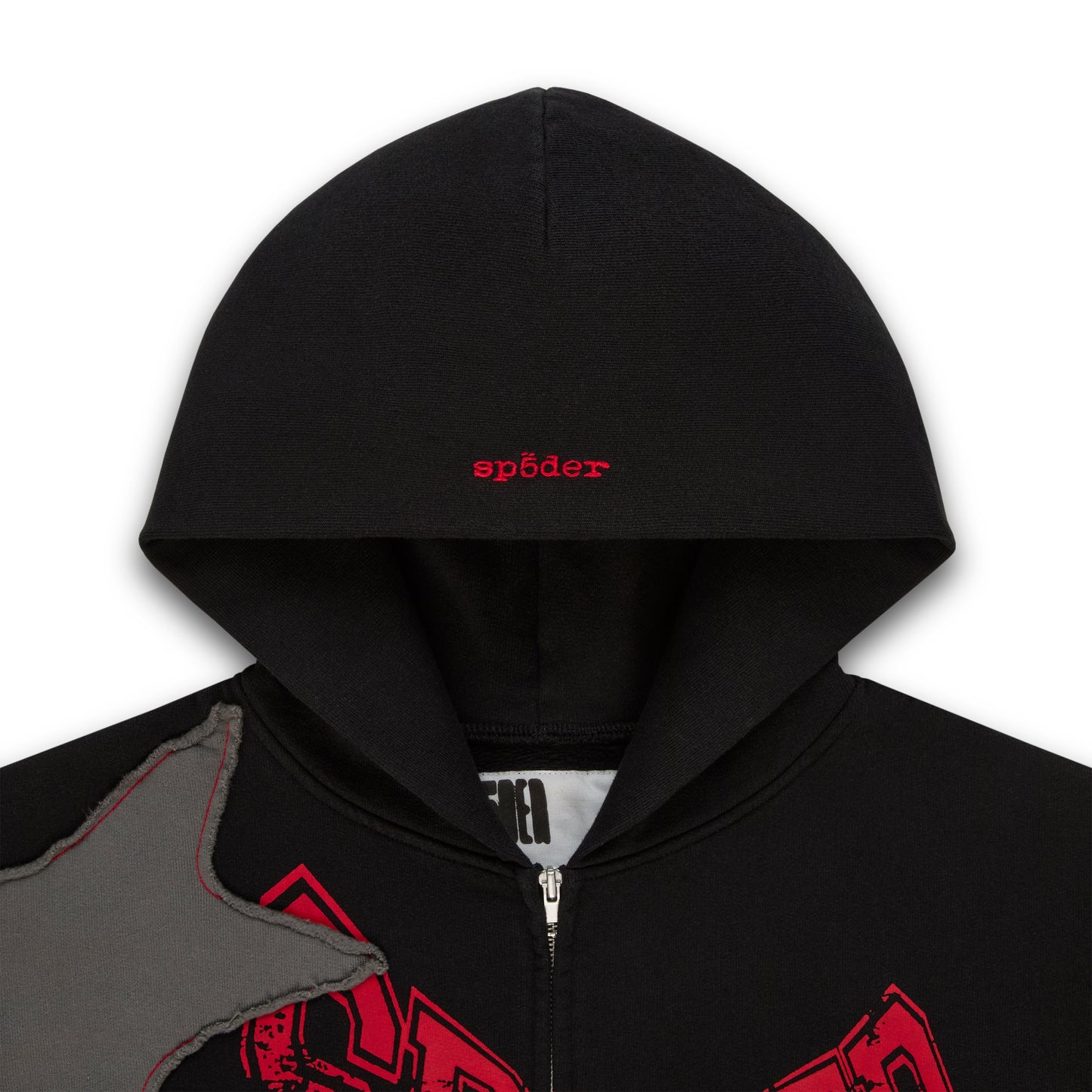 BLACK BIG STAR FULL ZIP HOODIE