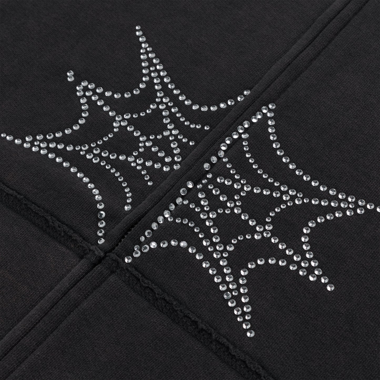 RHINESTONE WEB ZIP HOODIE