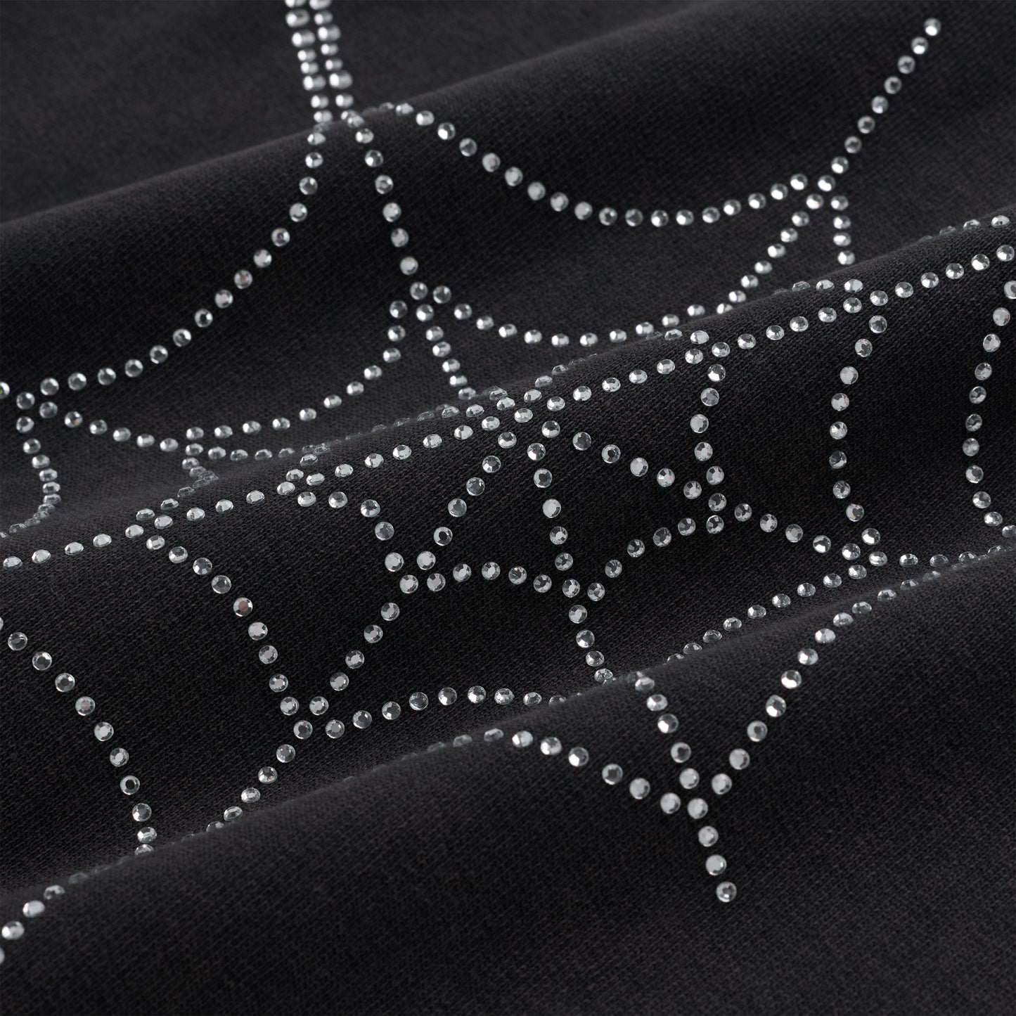 RHINESTONE WEB ZIP HOODIE