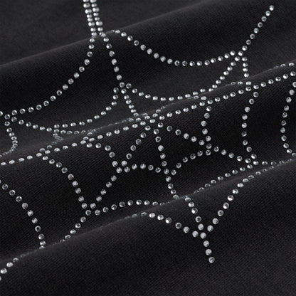 RHINESTONE WEB ZIP HOODIE