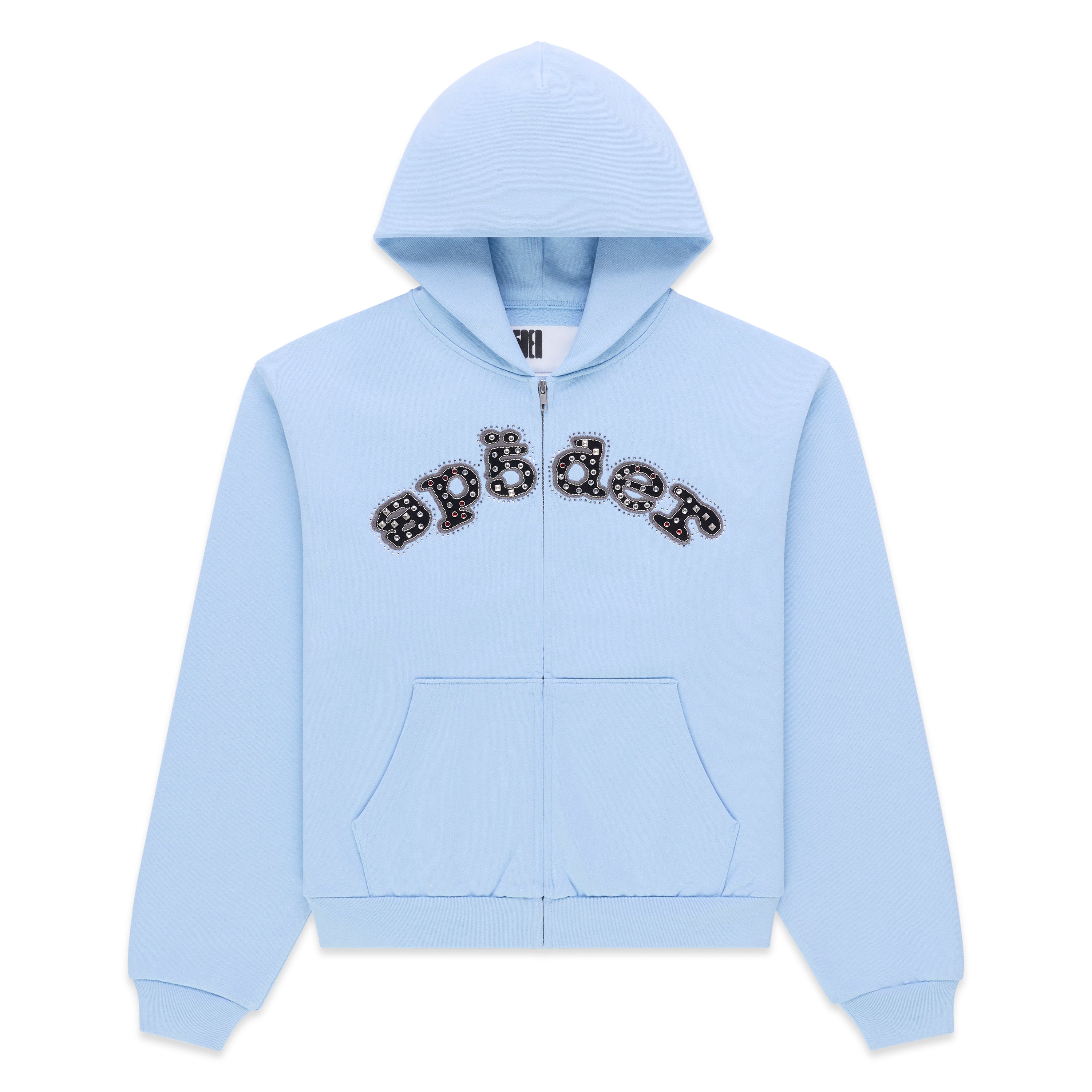 ROCK BLUE MIXED STONE OG V2 ZIP HOODIE | SP5DER | KING SPIDER