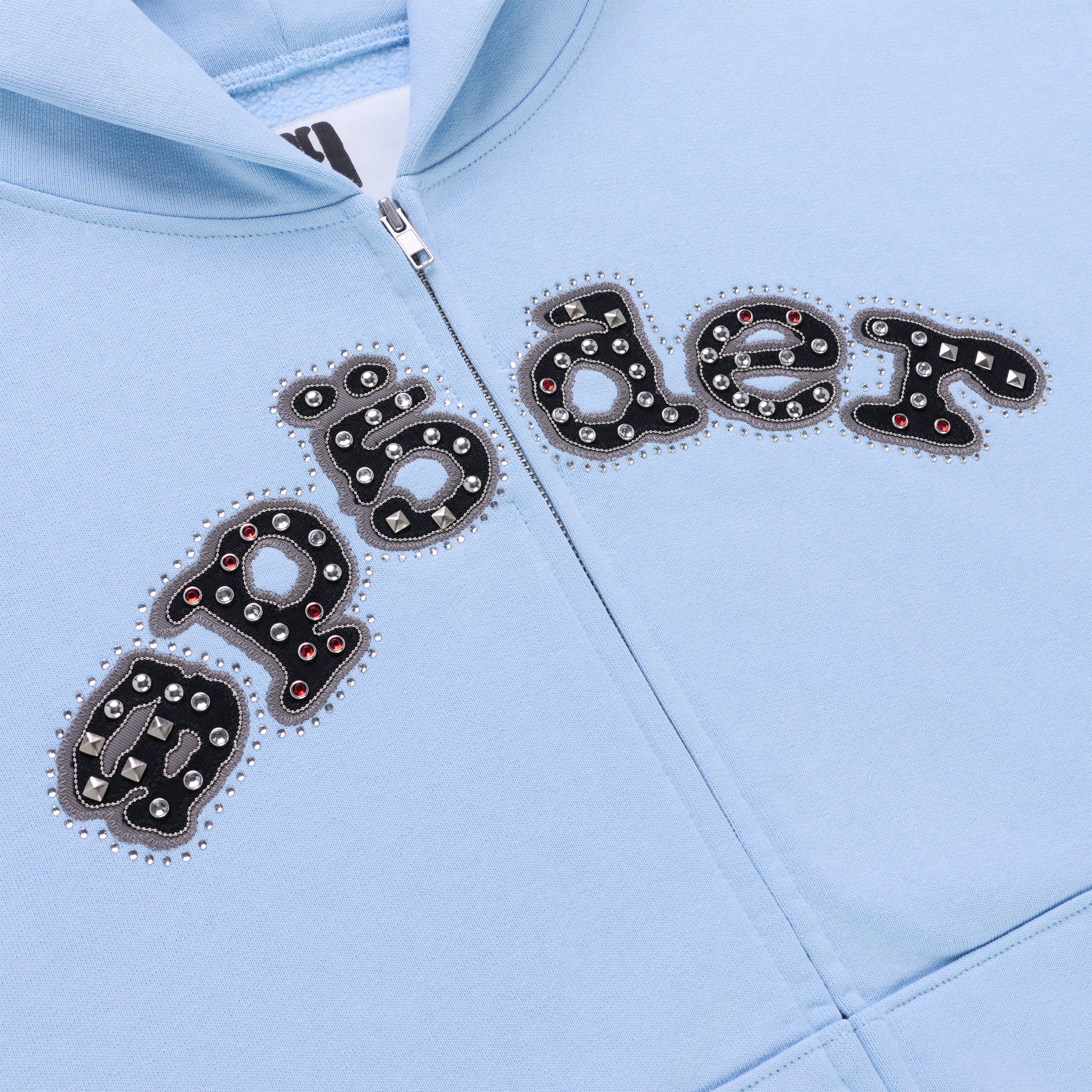 ROCK BLUE MIXED STONE OG V2 ZIP HOODIE | SP5DER | KING SPIDER