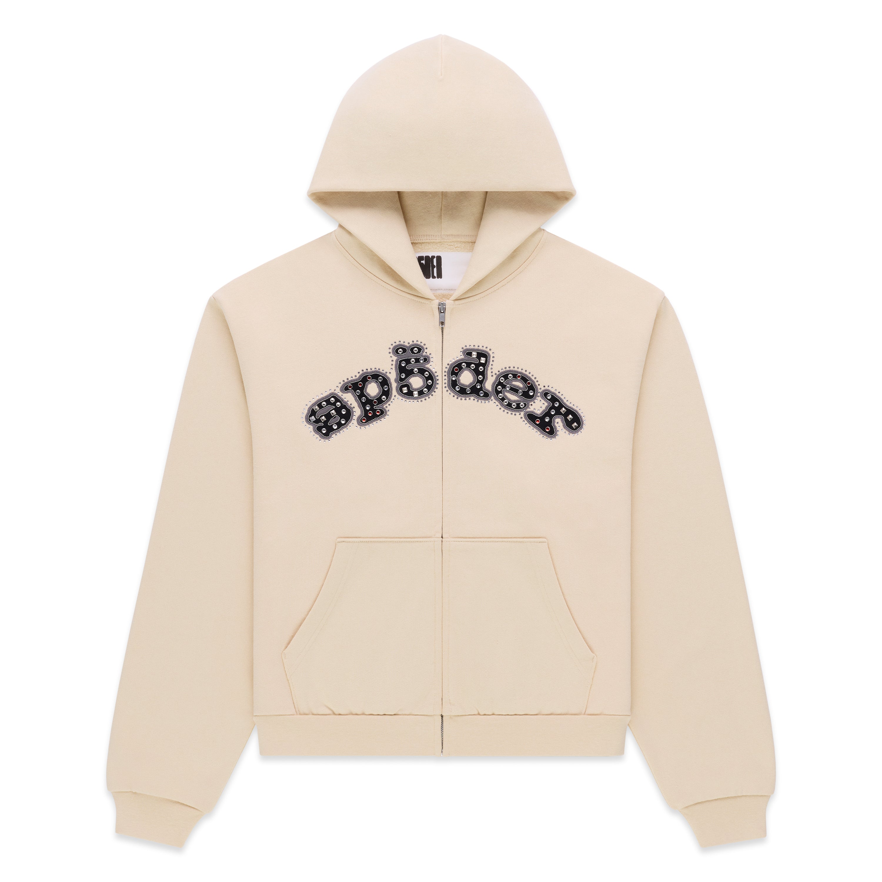 CREAM MIXED STONE OG V2 ZIP HOODIE | SP5DER | KING SPIDER