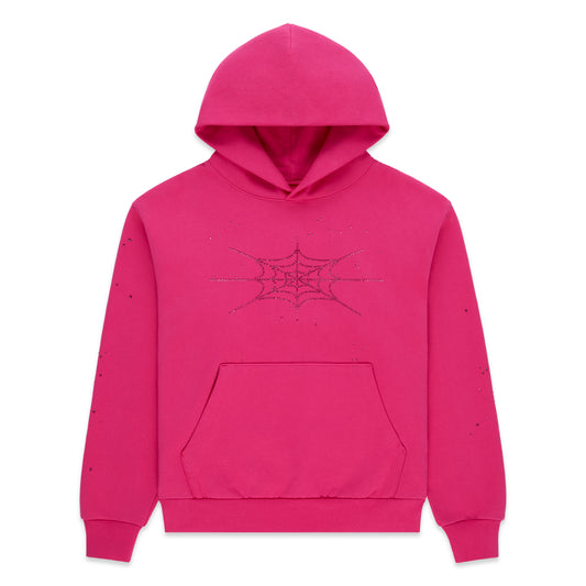 RHINESTONE SILK HOODIE