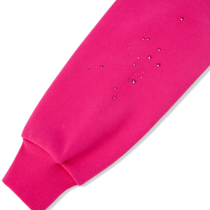 RHINESTONE SILK HOODIE