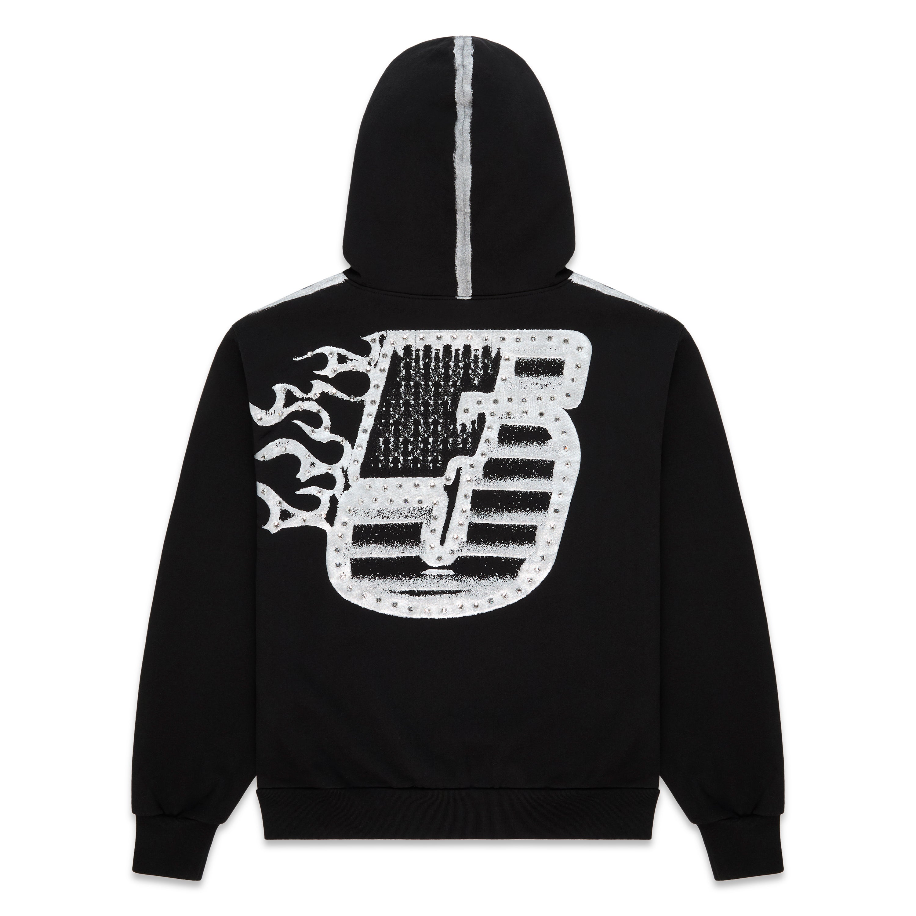 BLACK SCREAMING EAGLE HOODIE | SP5DER | KING SPIDER