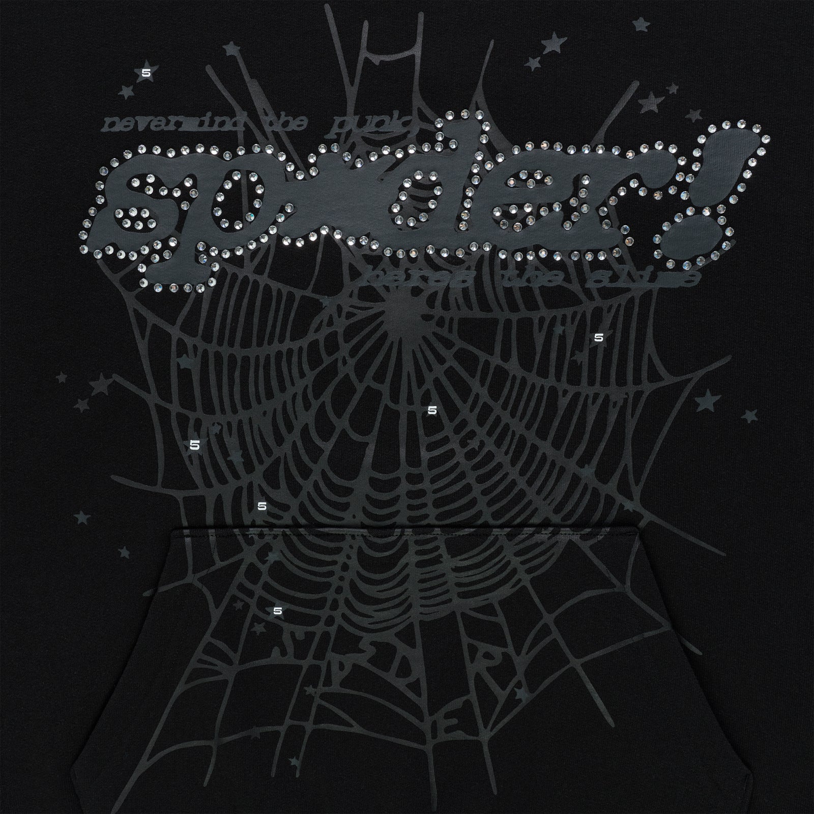 BLACK RHINESTONE PUNK V2 HOODIE