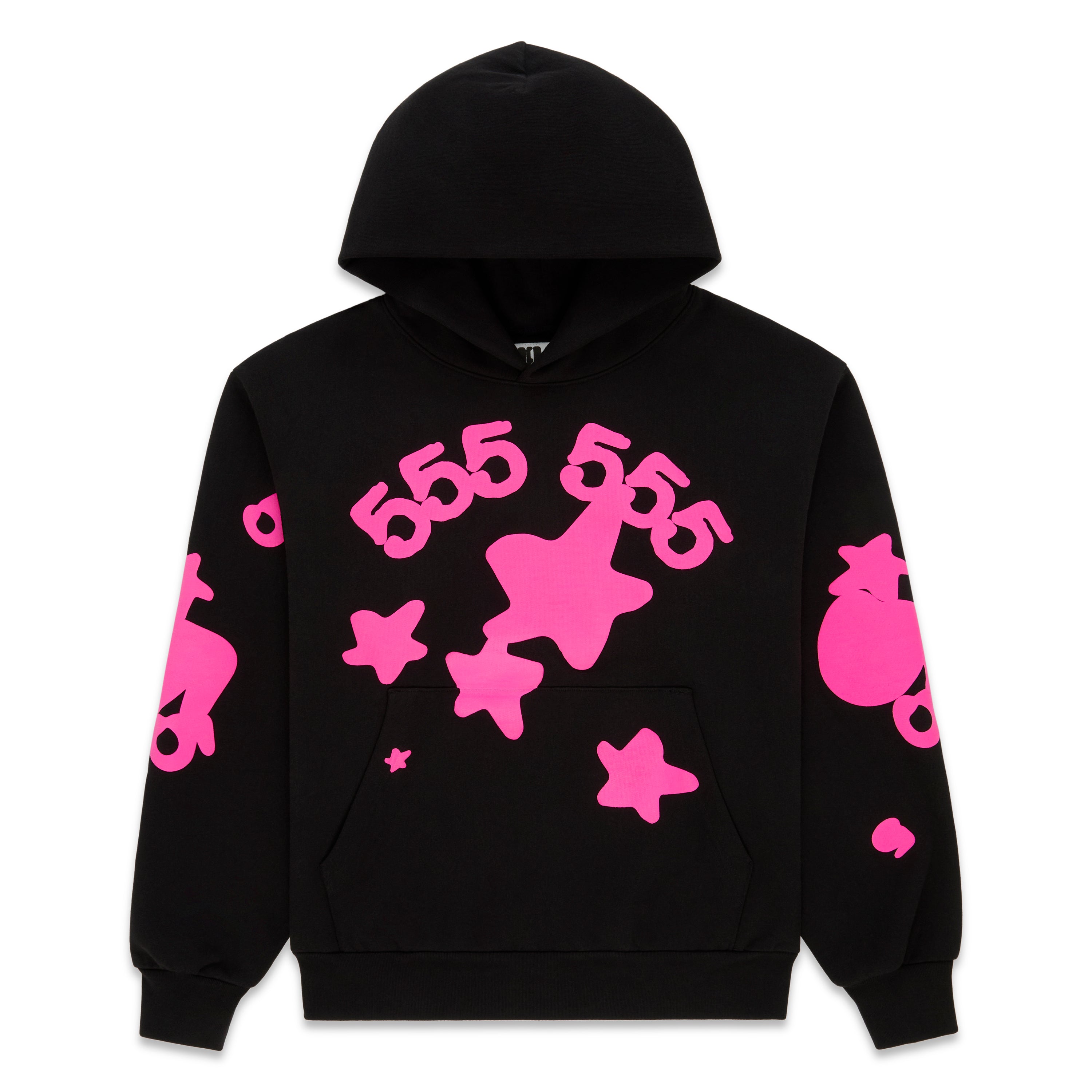 BLACK BELUGA ANGEL NUMBER HOODIE | SP5DER | KING SPIDER