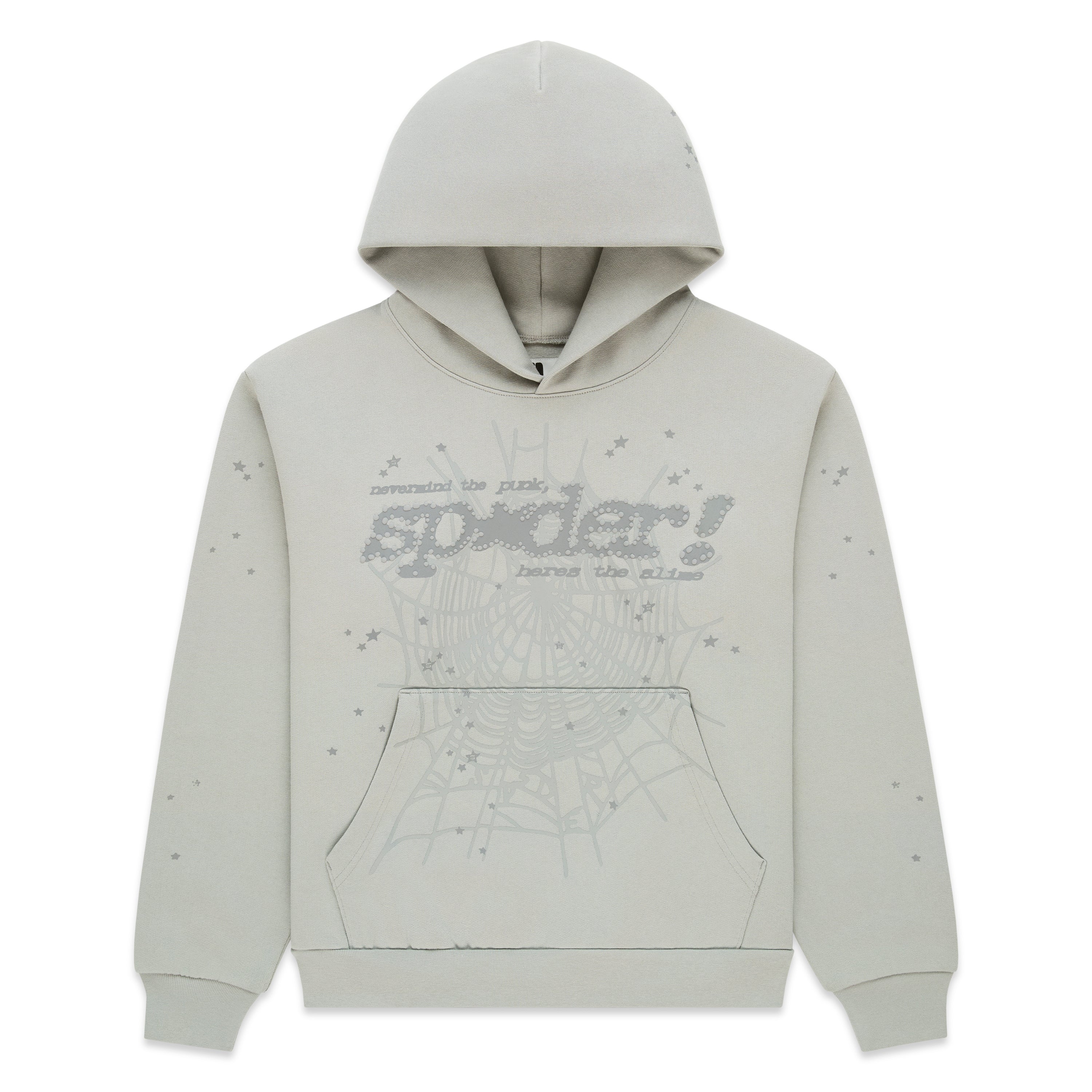 SPORT GREY TONAL PUNK V2 HOODIE | SP5DER | KING SPIDER