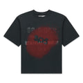 Black cotton tee with a distressed red graphic print and "STANDARD ISSUE" text.