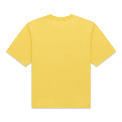 Back of a plain yellow OG WEB V2 TEE, short-sleeved with a crew neck.