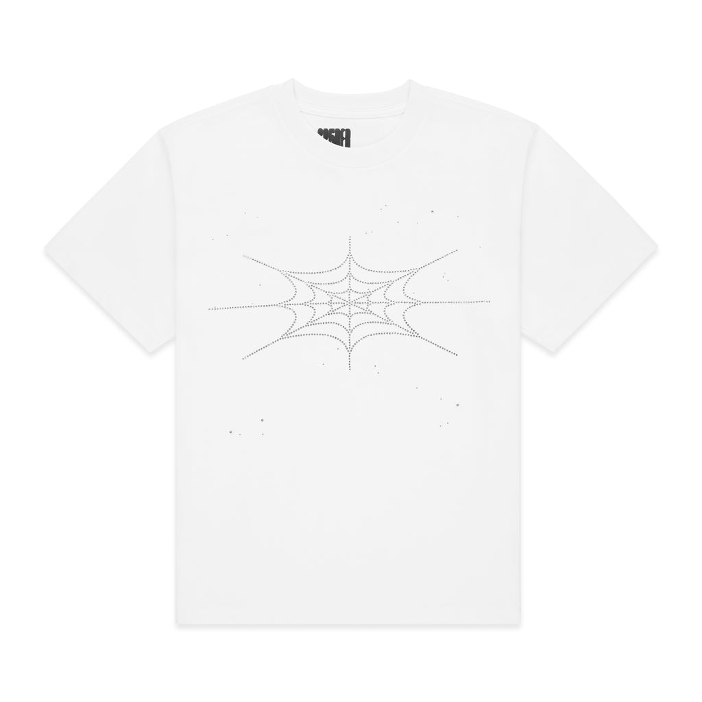 RHINESTONE SILK TEE