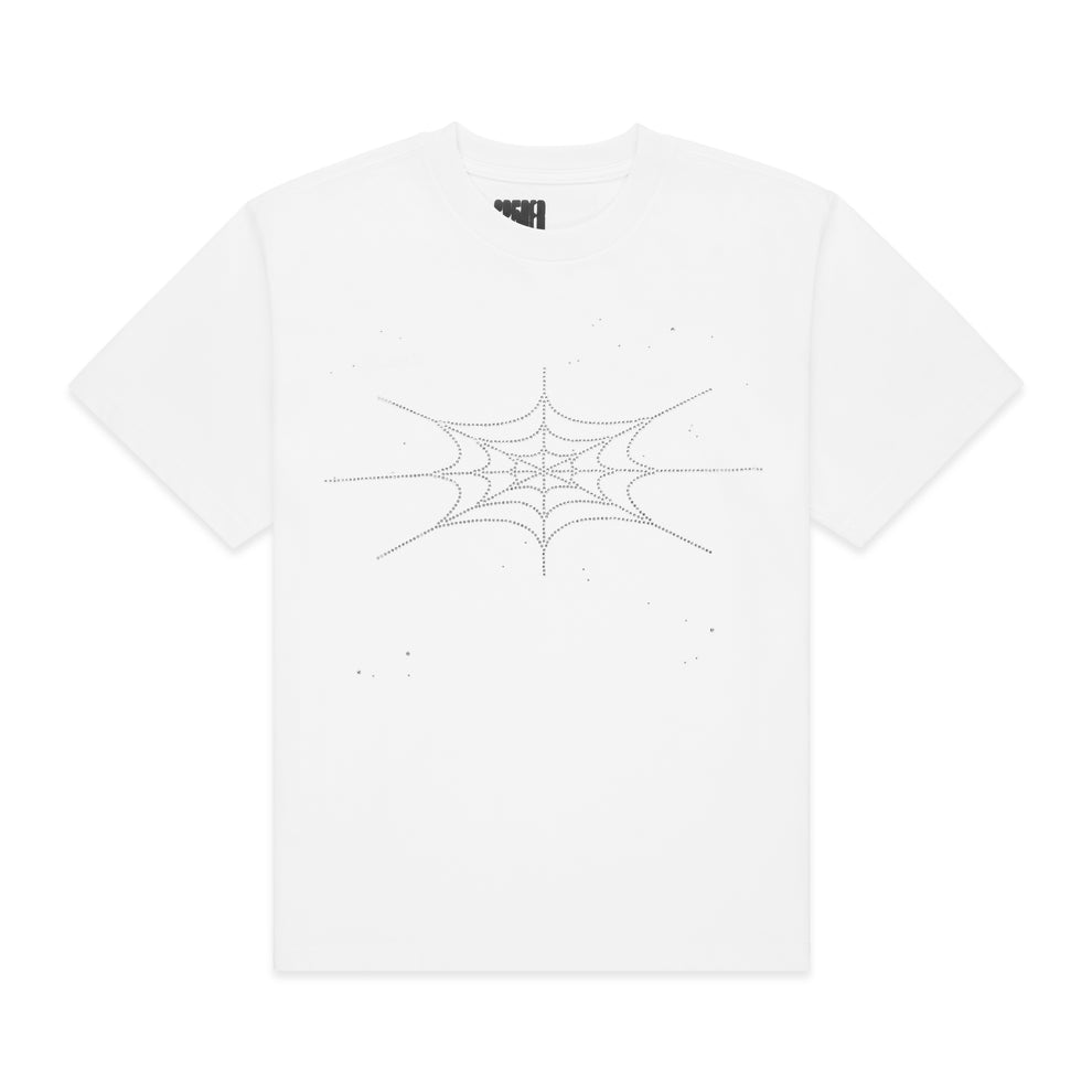 RHINESTONE SILK TEE