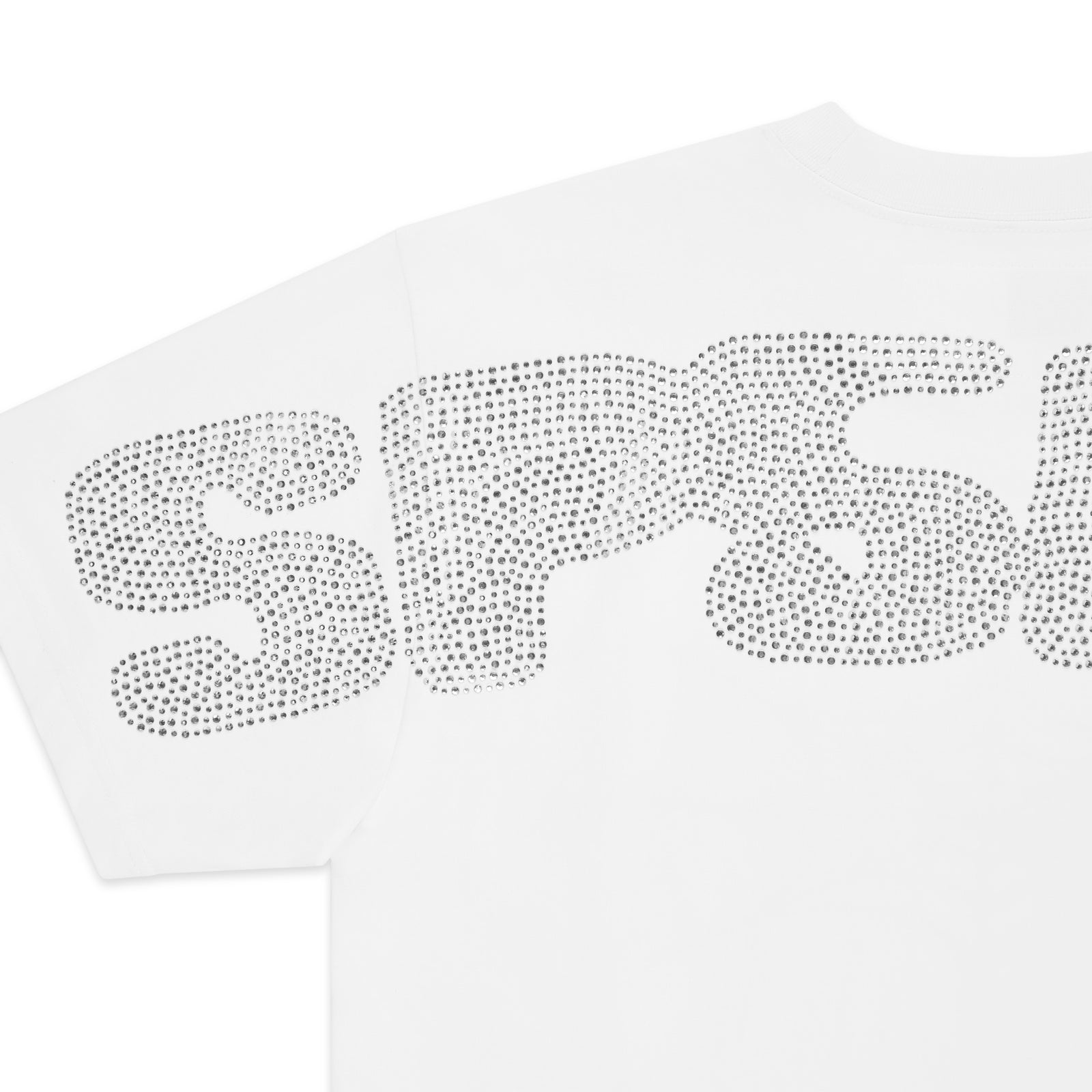 RHINESTONE SILK TEE