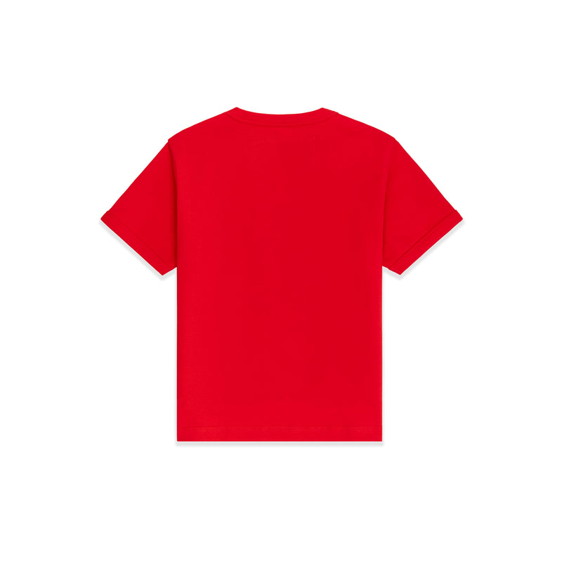 RED WESTERN LOGO BABY TEE