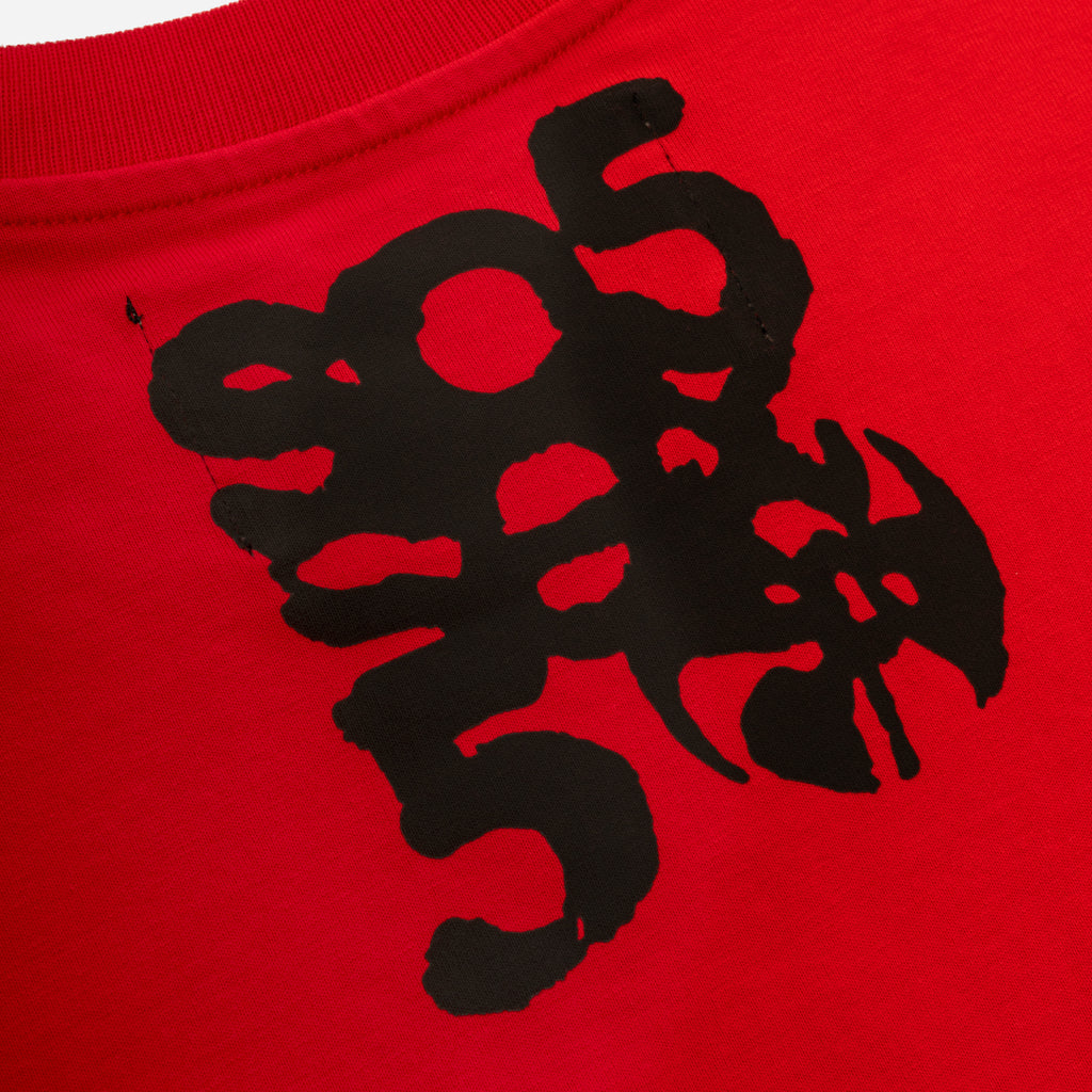 RED MAIN LABEL LS TEE