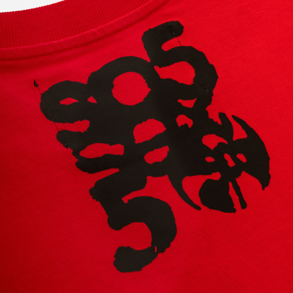 RED MAIN LABEL LS TEE