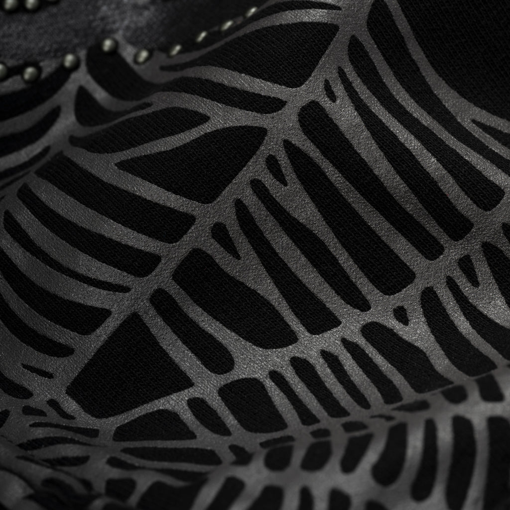 BLACK OG WEB STUDDED ZIP HOODIE