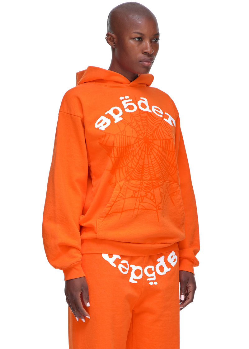 ORANGE LEGACY HOODIE FEMALE MODEL 2