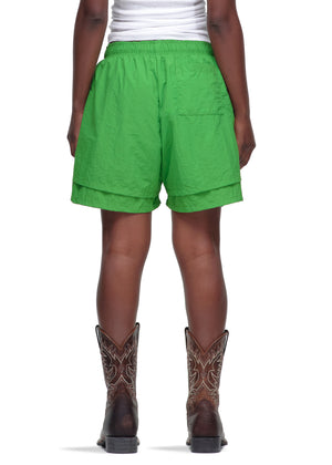 GREEN OG WEB V2 DOUBLE LAYER SHORT FEMALE MODEL 4