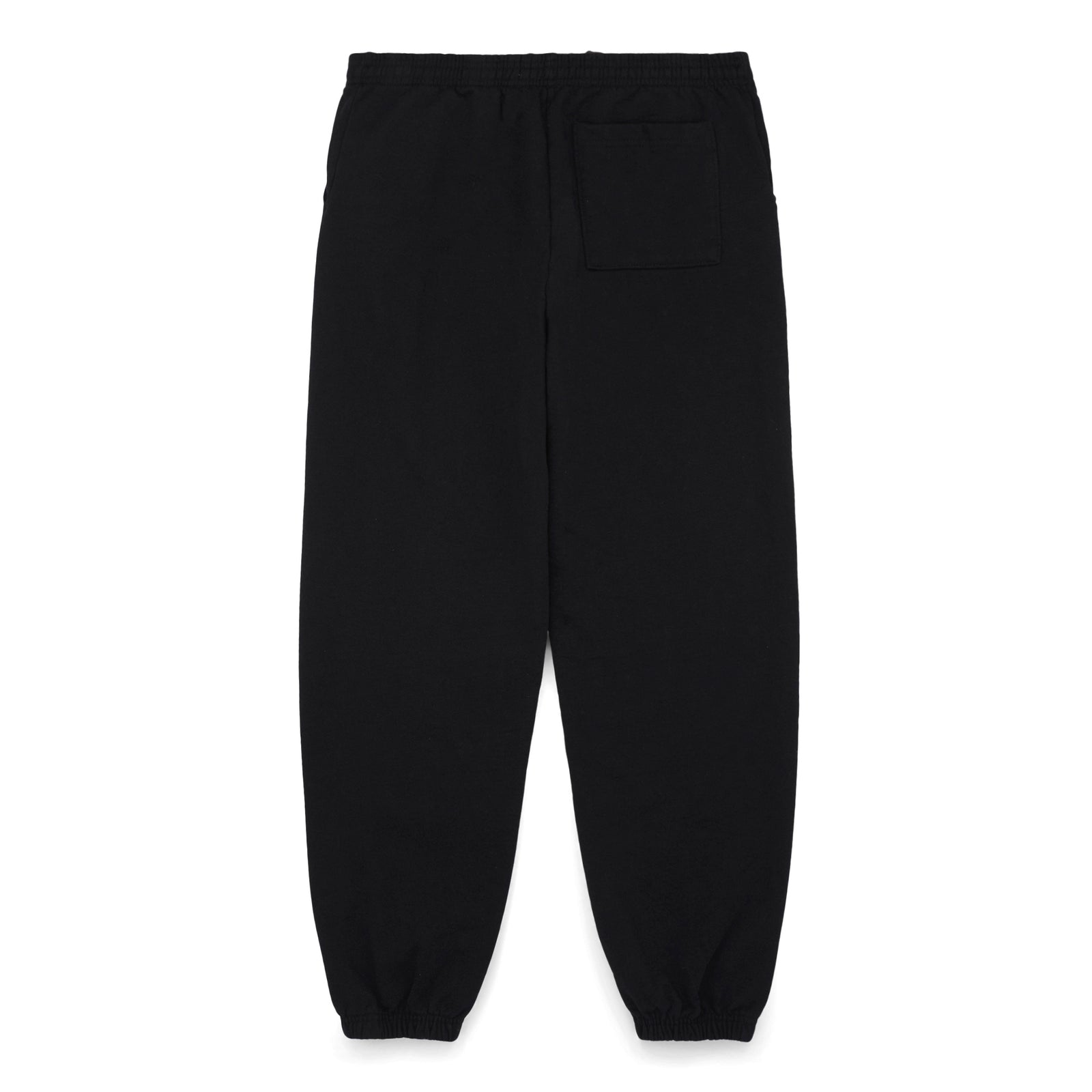 Black OG WEB SWEATPANT, 23oz fleece with puff/discharge print, OG SP5DER text and stars.