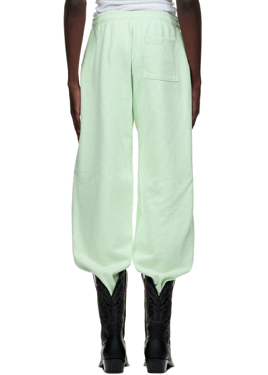SP5 MINT SWEATPANT, light green 23oz fleece sweatpants with a back pocket and SP5 text/star print.