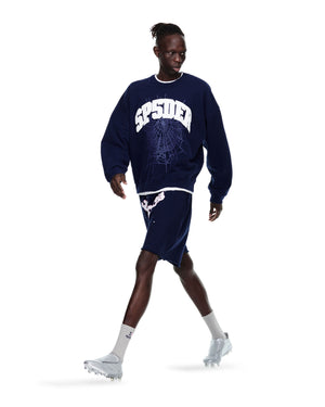 NAVY OG WEB LOGO SWEATSHORT MALE MODEL 5