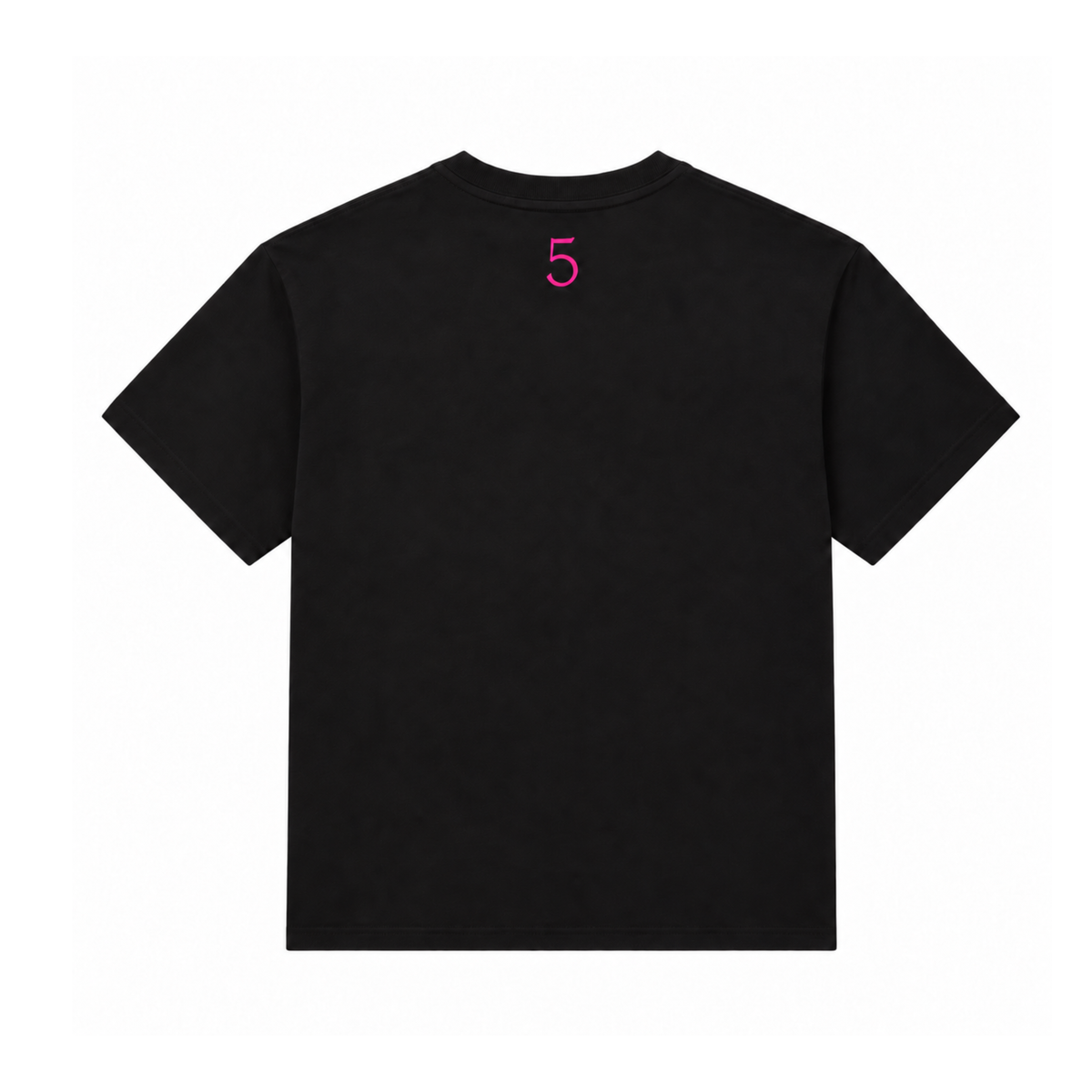 Black 100% cotton standard fit tee BACK