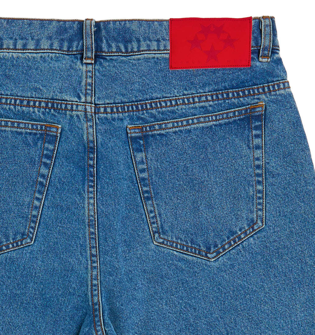 OG LOGO DENIM PATCH SHORT BACK DETAIL