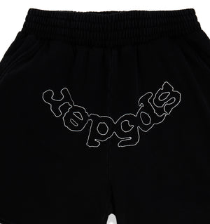 OG LOGO EMBROIDERED SWEATSHORT FRONT DETAIL