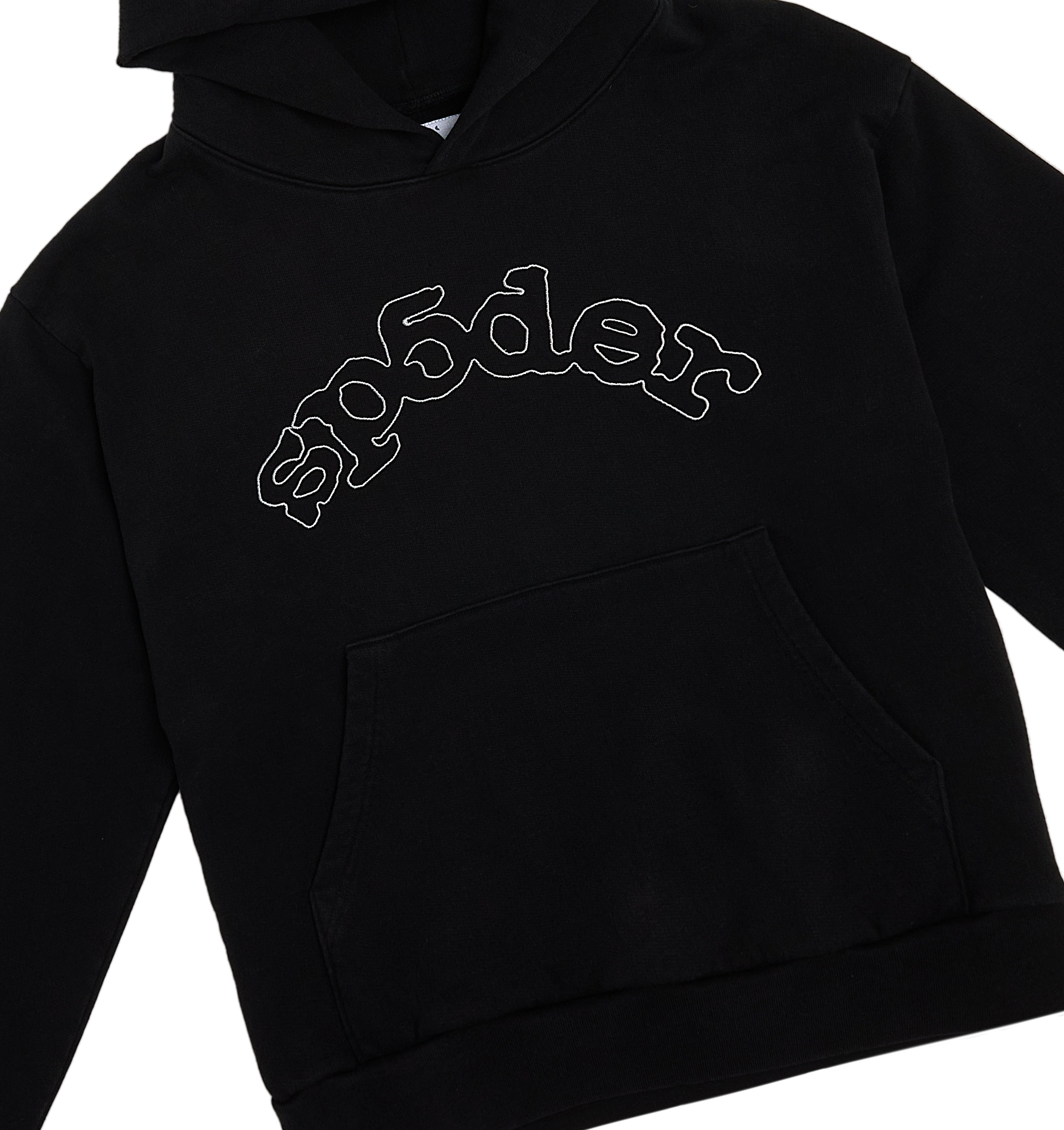 BLACK OG LOGO HOODIE | SP5DER | KING SPIDER