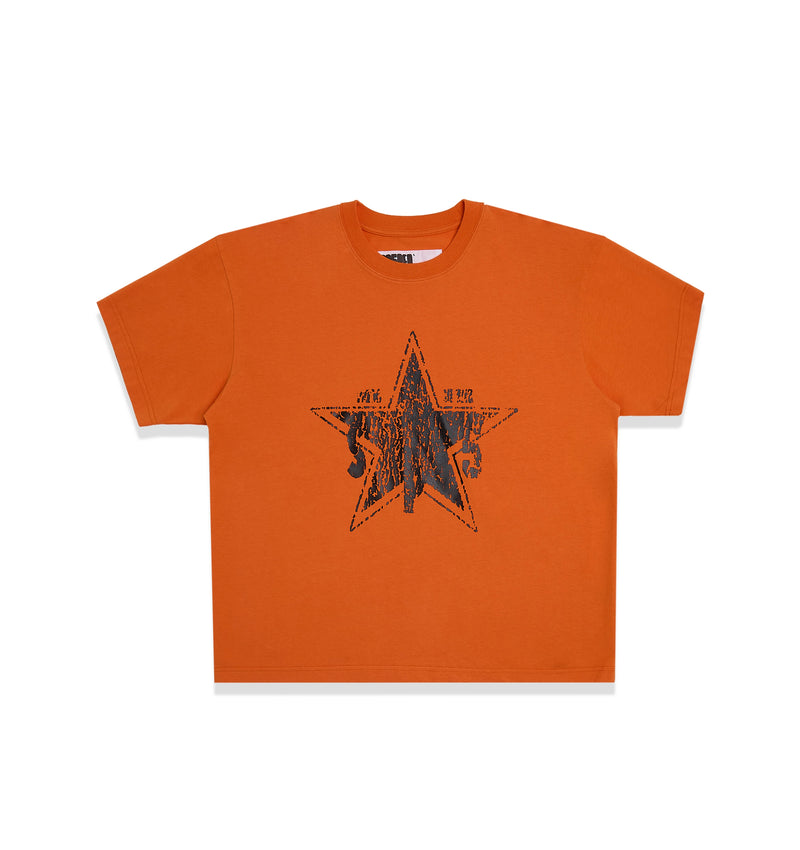 RED ORANGE BIG STAR TEE