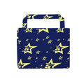 Navy 5STAR XL Tote bag with yellow star print, 8oz brushed twill, 35.5'' W x 23'' H.