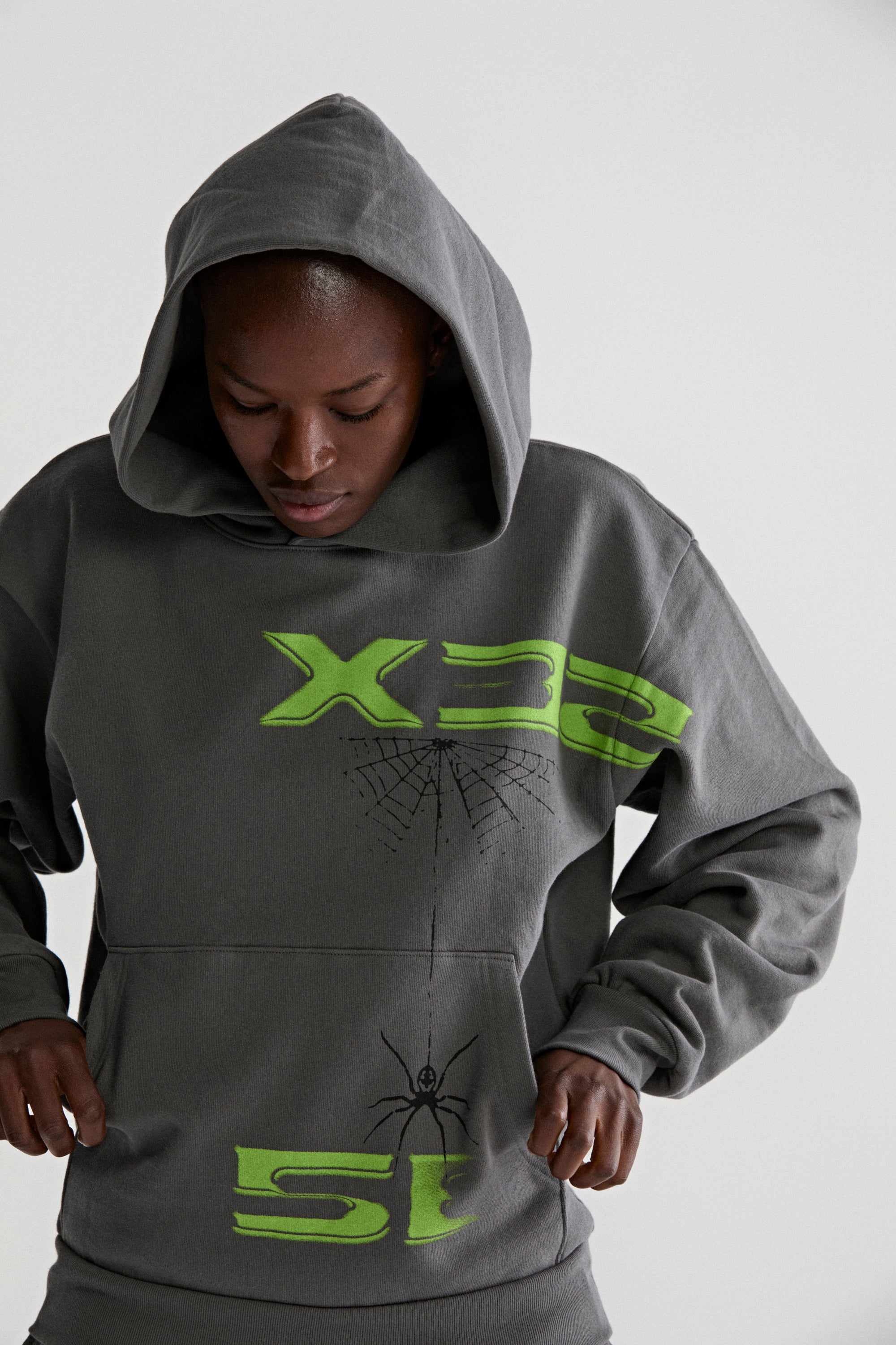 DARK GREY 5EX HOODIE | SP5DER | KING SPIDER