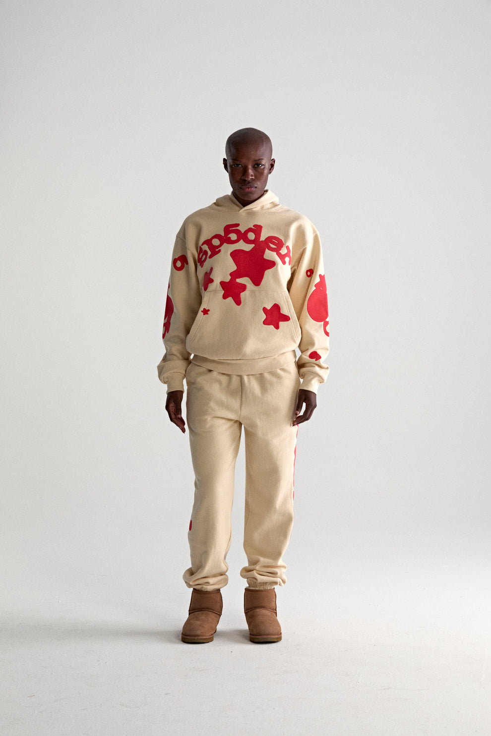 CREAM BELUGA HOODIE SP5DER KING SPIDER