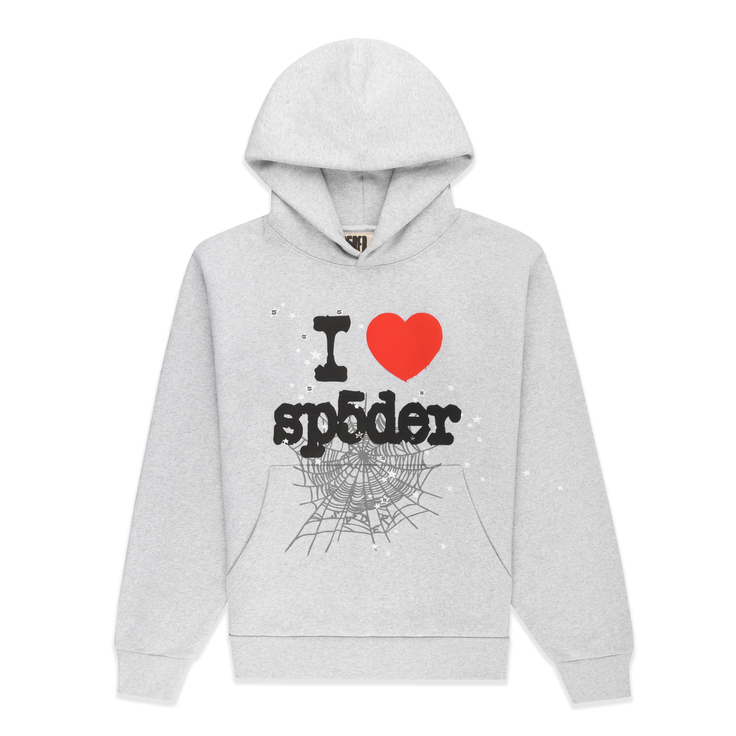 HEATHER GREY SOUVENIR HOODIE | SP5DER | KING SPIDER