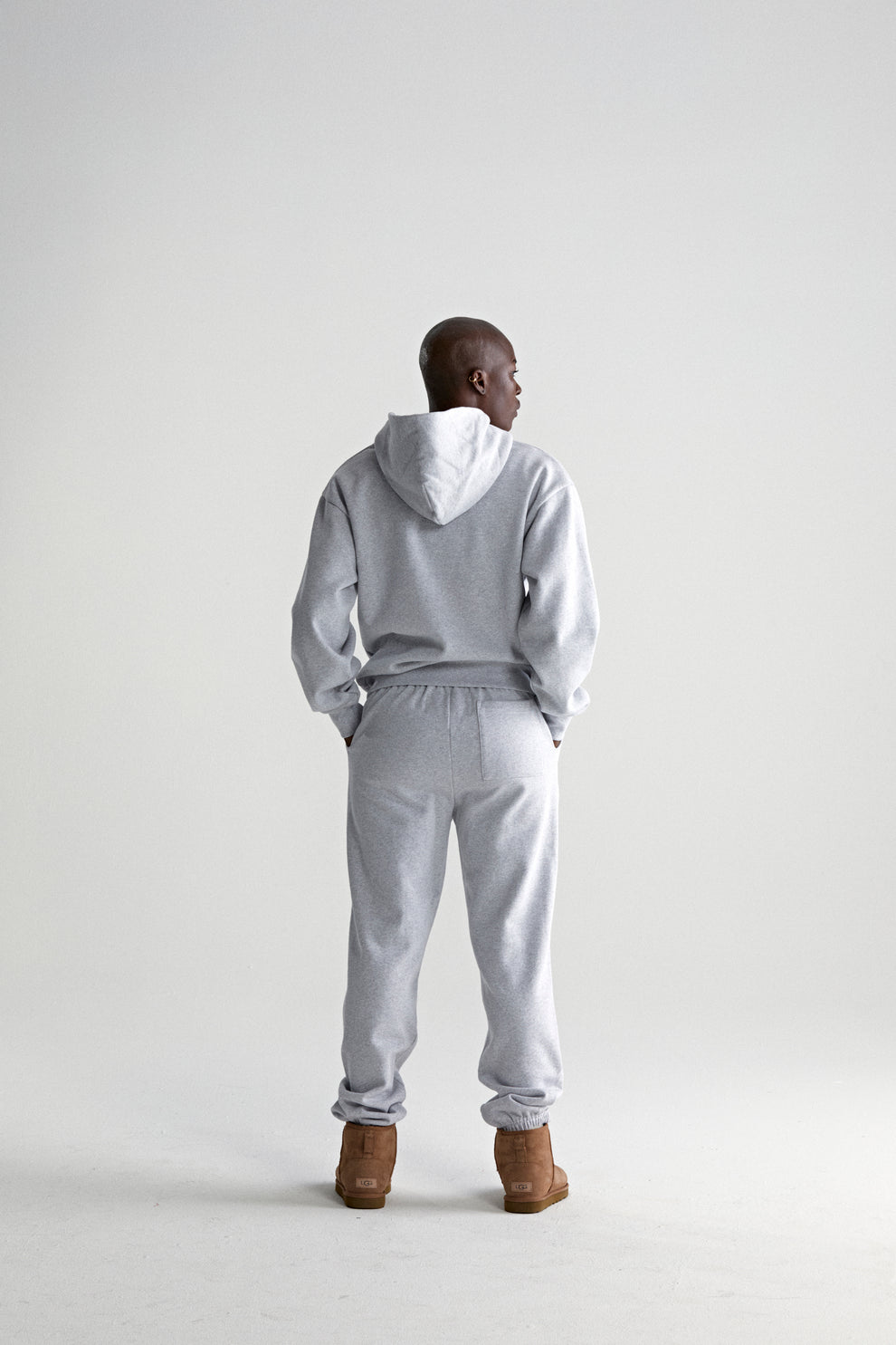 HEATHER GREY SOUVENIR HOODIE ON MODEL