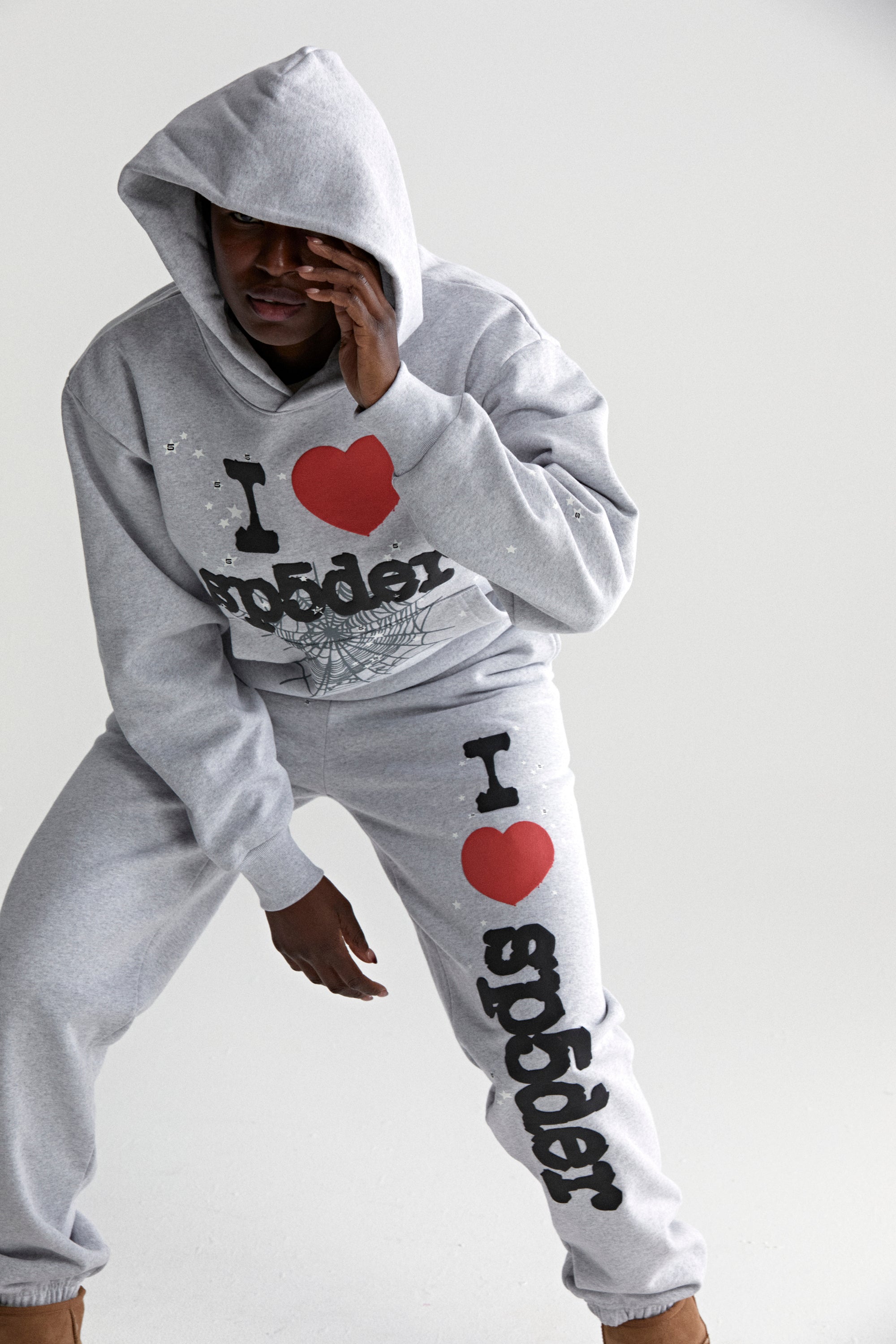 HEATHER GREY SOUVENIR HOODIE | SP5DER | KING SPIDER