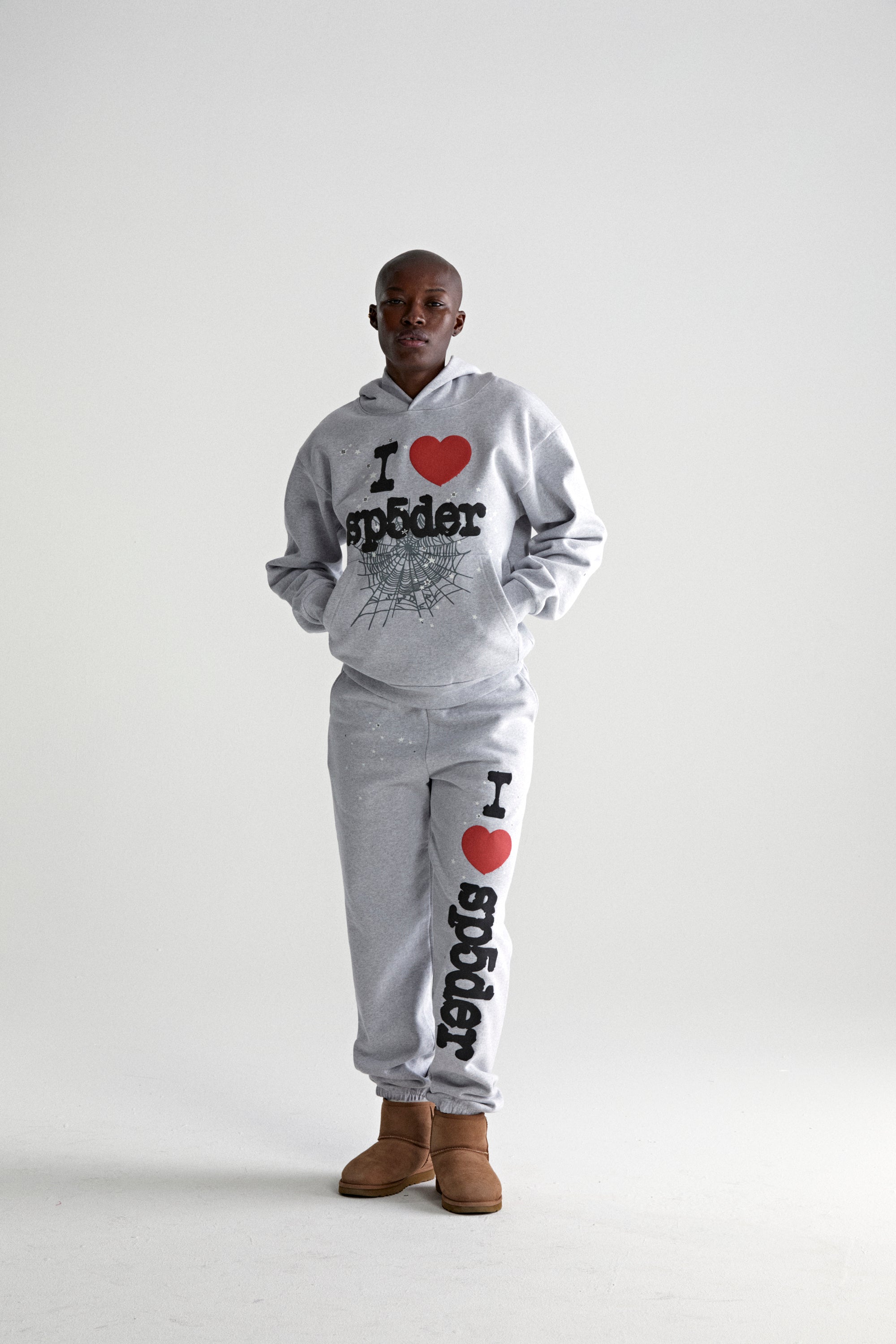 HEATHER GREY SOUVENIR HOODIE | SP5DER | KING SPIDER