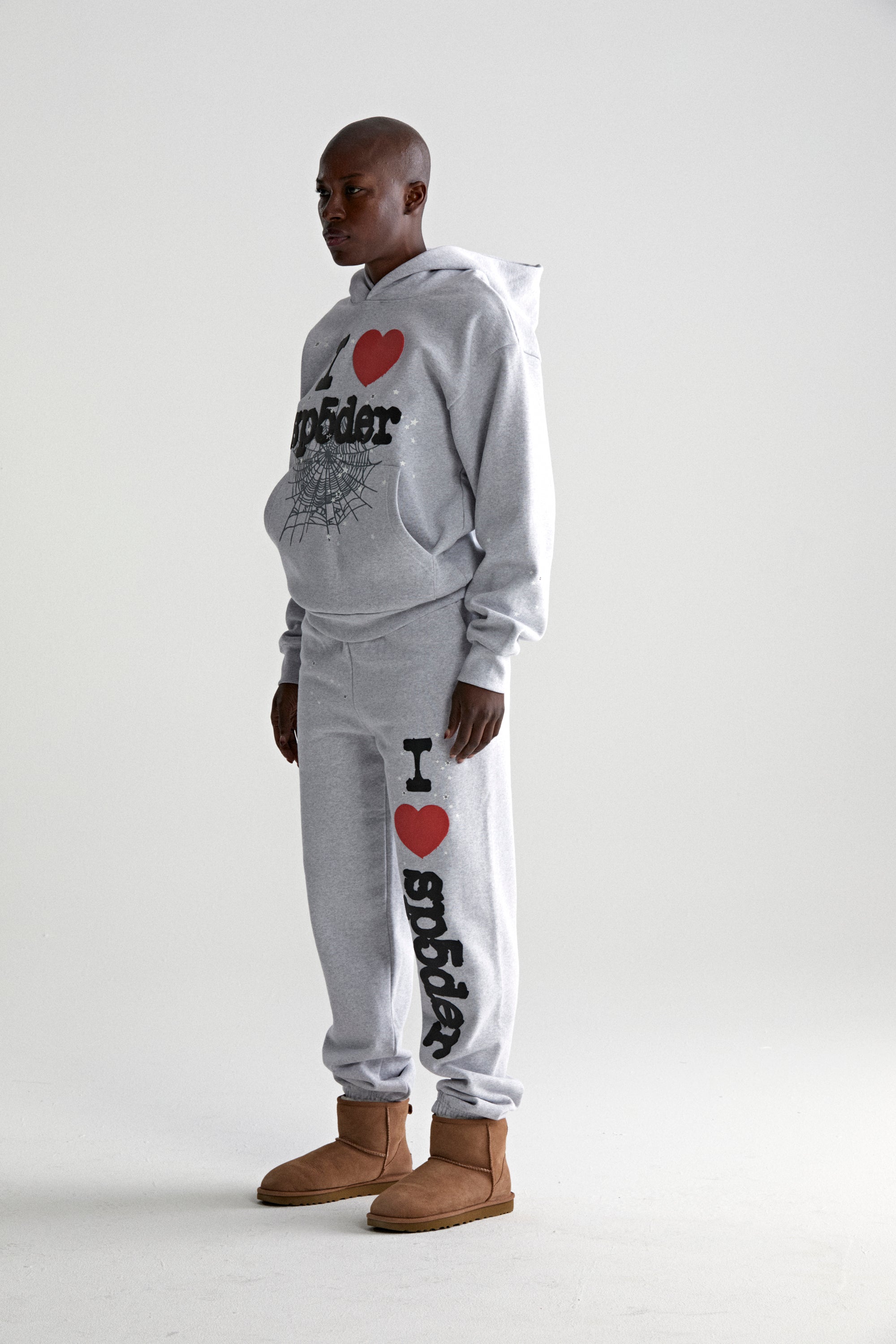 HEATHER GREY SOUVENIR HOODIE | SP5DER | KING SPIDER
