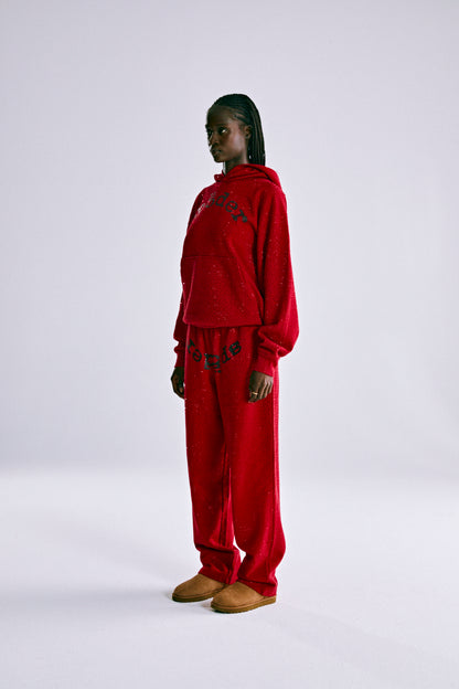RED WEBSTONE AOP HOODIE ON MODEL