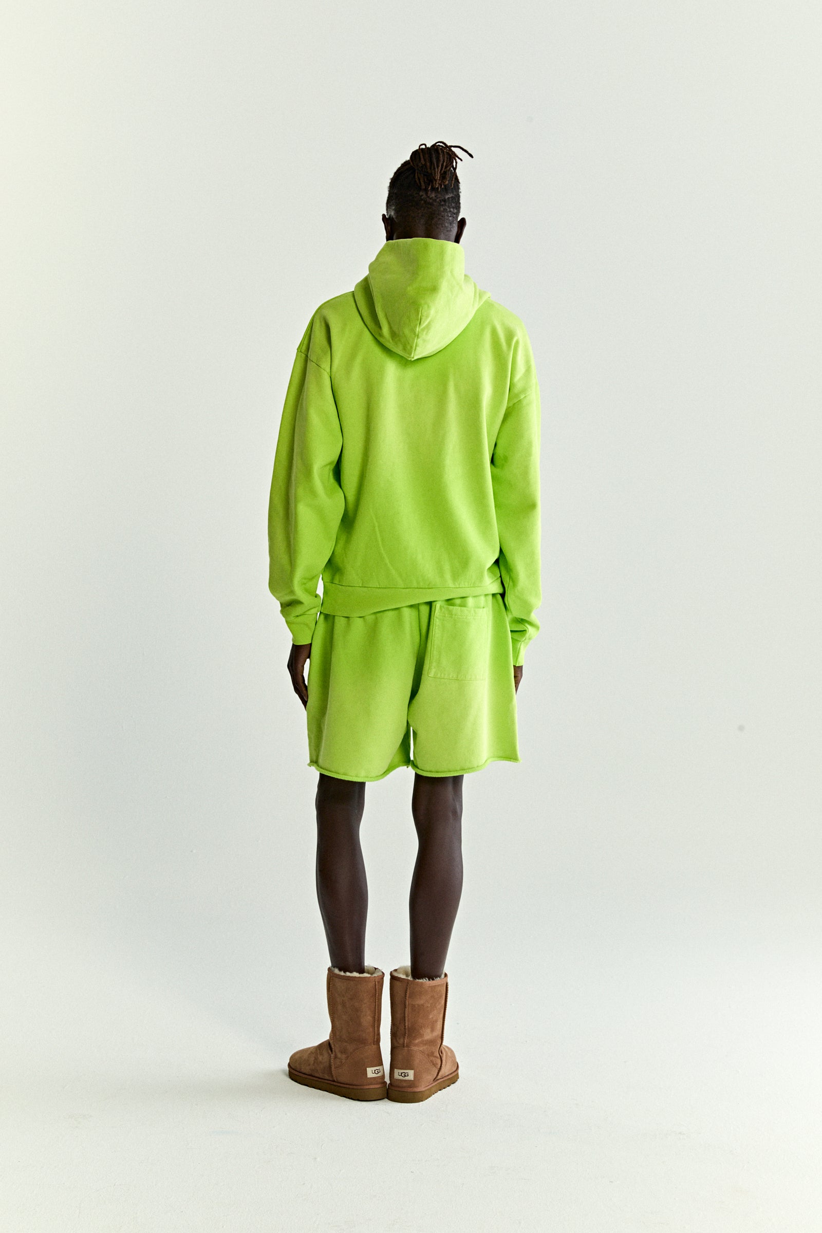 ACID GREEN OG WEB V2 GRADIENT HOODIE ON MODEL