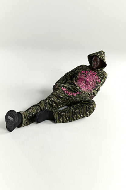 OG WEB V2 TIGER CAMO HOODIE ON MODEL