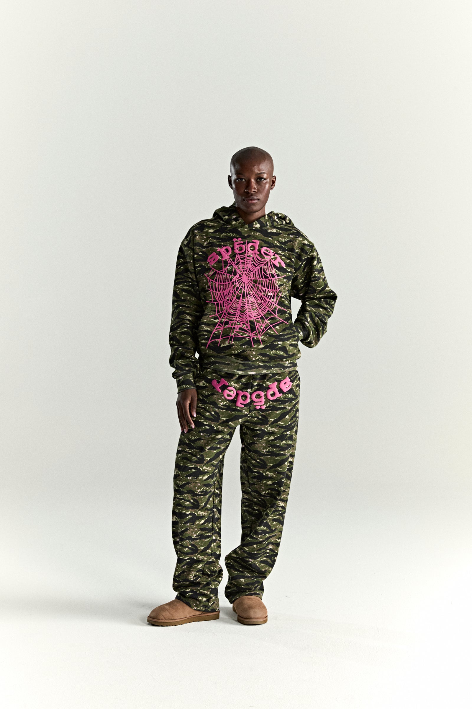 OG WEB V2 TIGER CAMO HOODIE ON MODEL