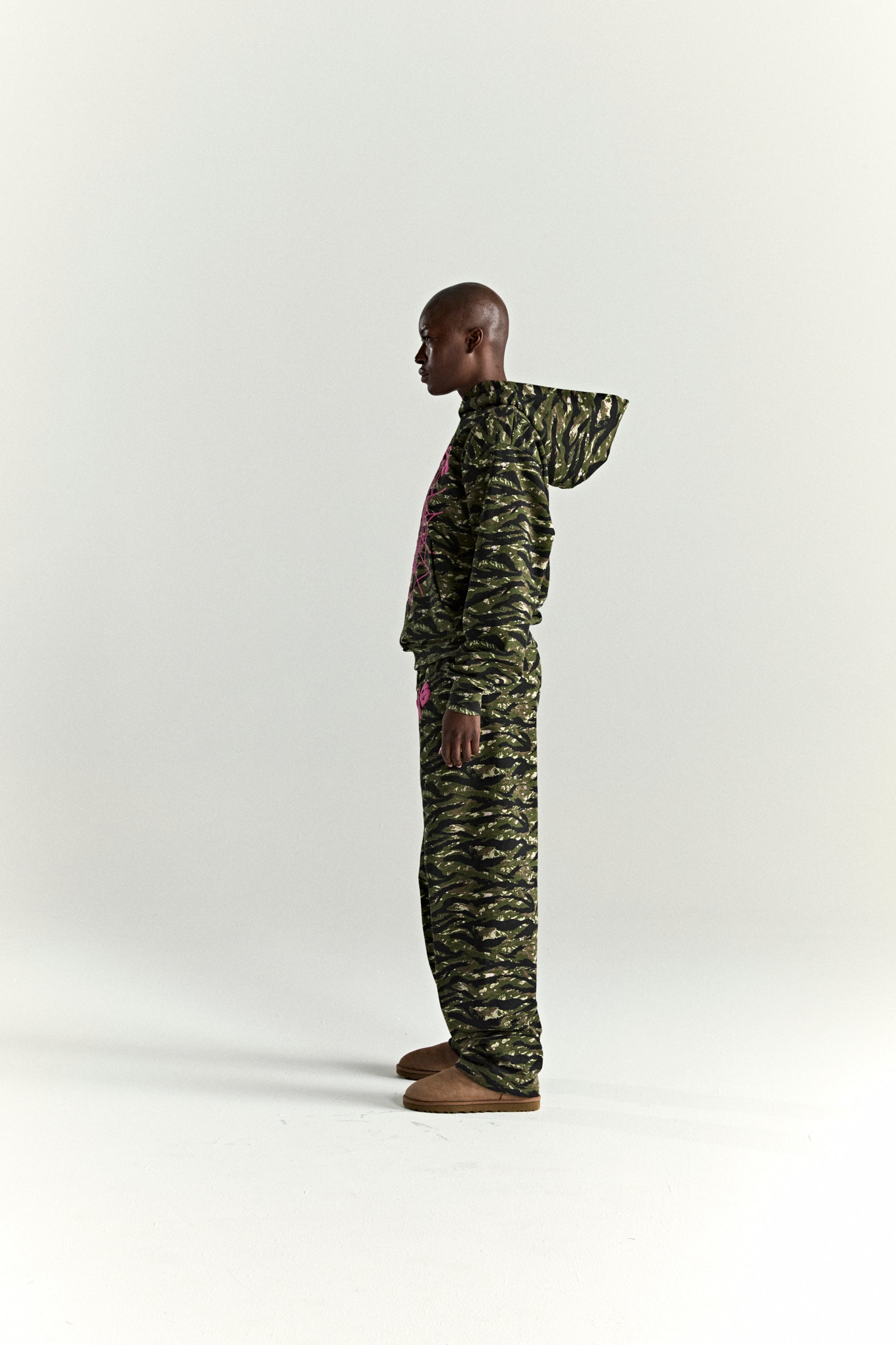 OG WEB V2 TIGER CAMO HOODIE ON MODEL