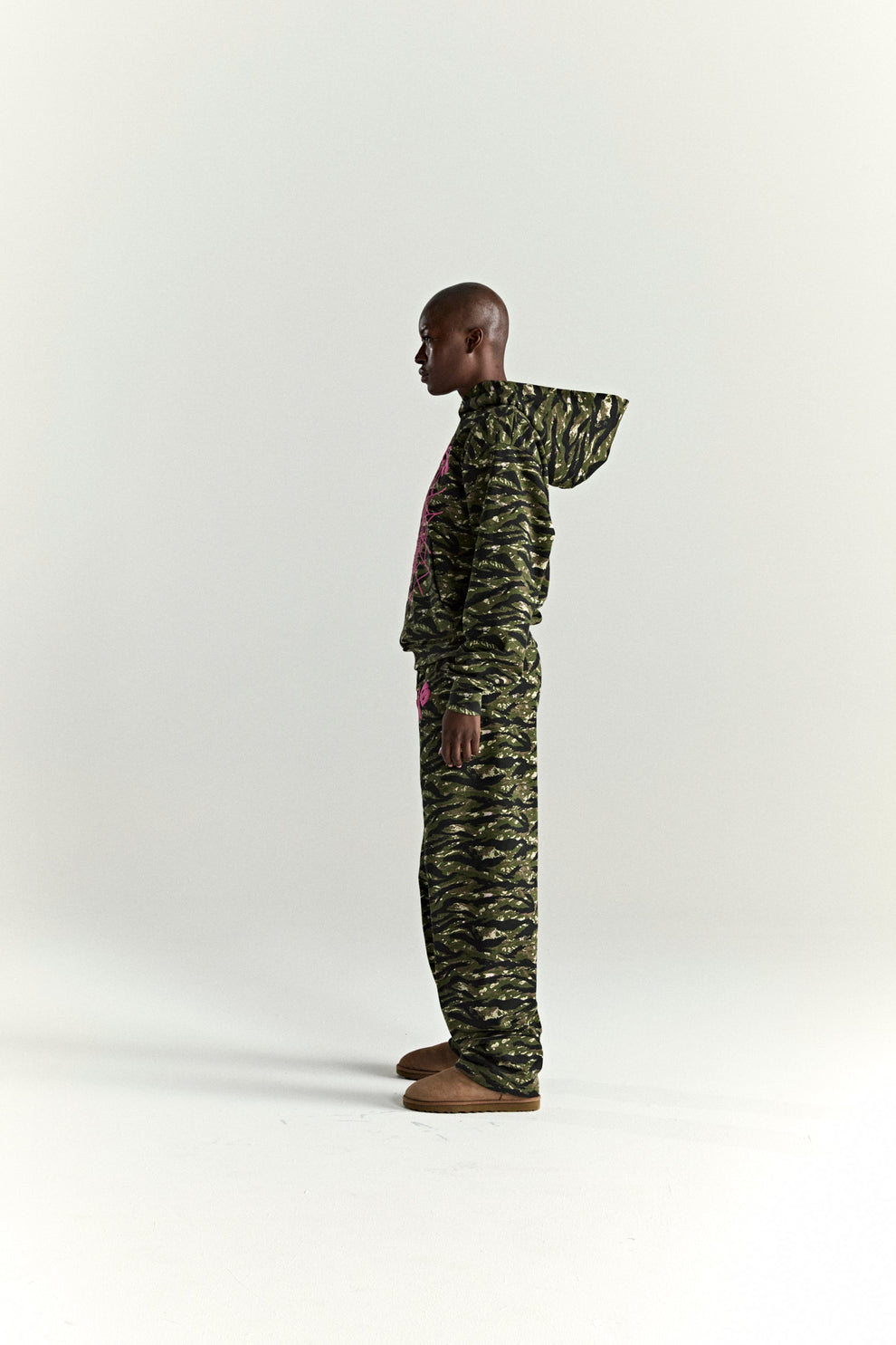 OG WEB V2 TIGER CAMO HOODIE ON MODEL