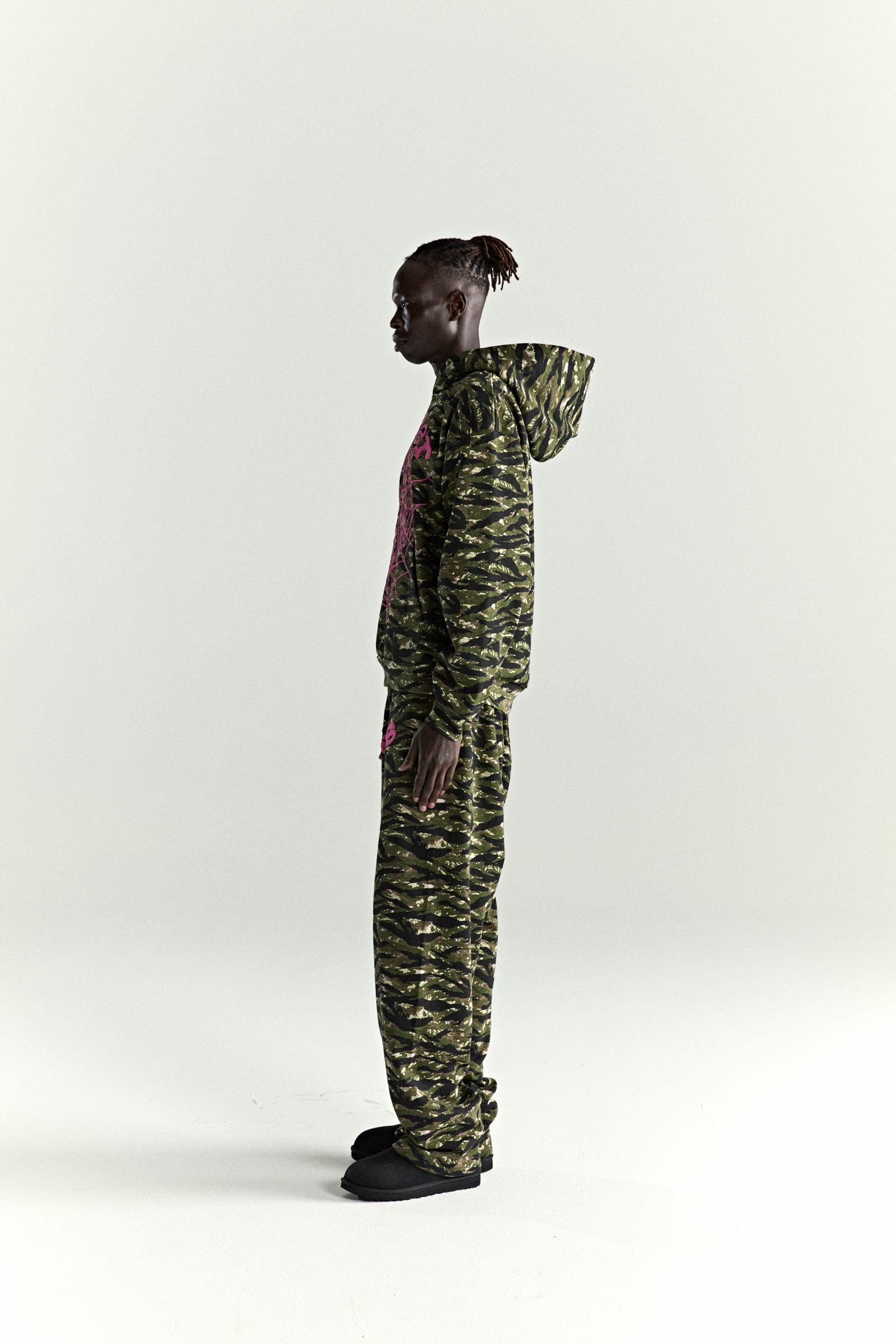 OG WEB V2 TIGER CAMO HOODIE ON MODEL